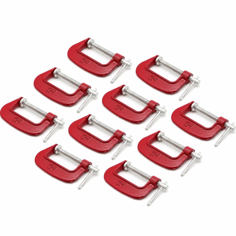 WideskallÂ® 2" x 1" inch Heavy Duty Malleable C Clamp (Pack of 10) - Image 1